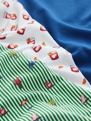 Green/Blue/White Negroni - 打印 - 短袖平纹针织 Polo 衫3件装 - 图片5 / 6