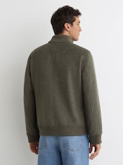 Reiss Green Hadley Wool-Blend Funnel-Neck Bomber Jacket - Image 5 of 7
