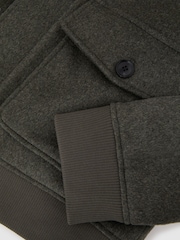 Reiss Green Hadley Wool-Blend Funnel-Neck Bomber Jacket - Image 7 of 7