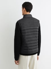 Reiss Black Alpine Quilted Zip-Through Gilet - Image 5 of 6
