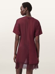 AllSaints Red Lana Lace Dress - Image 3 of 7