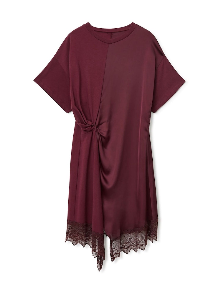 AllSaints Red Lana Lace Dress - Image 7 of 7