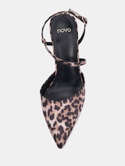 Novo Animal Wide Fit Indie Point Toe Strappy Court Shoes - Image 5 of 6