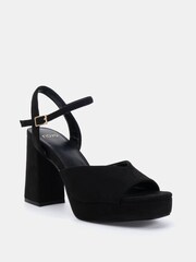 Novo Black WIDE FIT LAYLA Platform Heeled Sandal - Image 2 of 6
