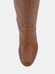 rjava - Novo Giovanna Block Heel Knee High Boots - Slika 5 iz 6