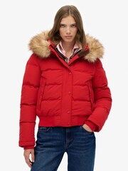 Superdry Red Everest Hooded Bomber Jacket - Image 1 of 7