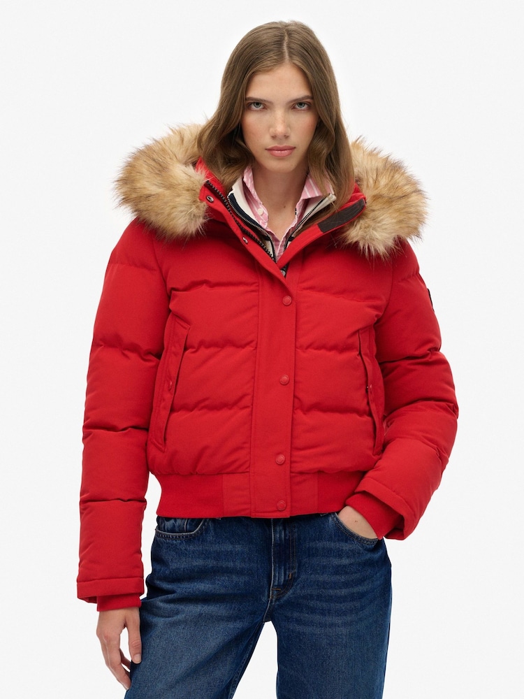 Superdry Red Everest Hooded Bomber Jacket - Image 1 of 7