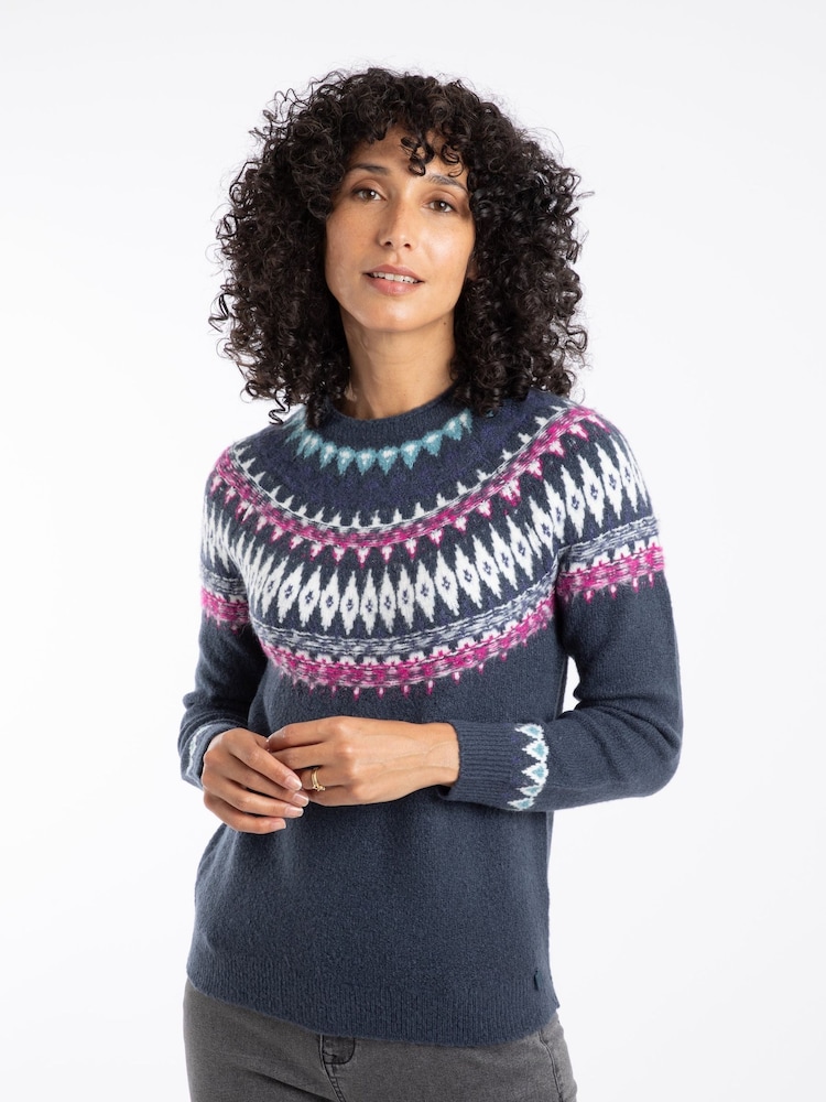 Weird Fish Blue Lowell Fair Isle Jumper - Image 1 of 7