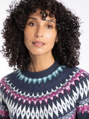 Weird Fish Blue Lowell Fair Isle Jumper - Image 4 of 7