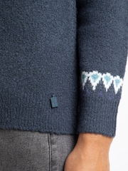 Weird Fish Blue Lowell Fair Isle Jumper - Image 5 of 7