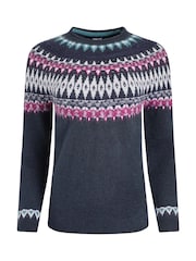 Weird Fish Blue Lowell Fair Isle Jumper - Image 6 of 7