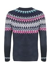 Weird Fish Blue Lowell Fair Isle Jumper - Image 7 of 7