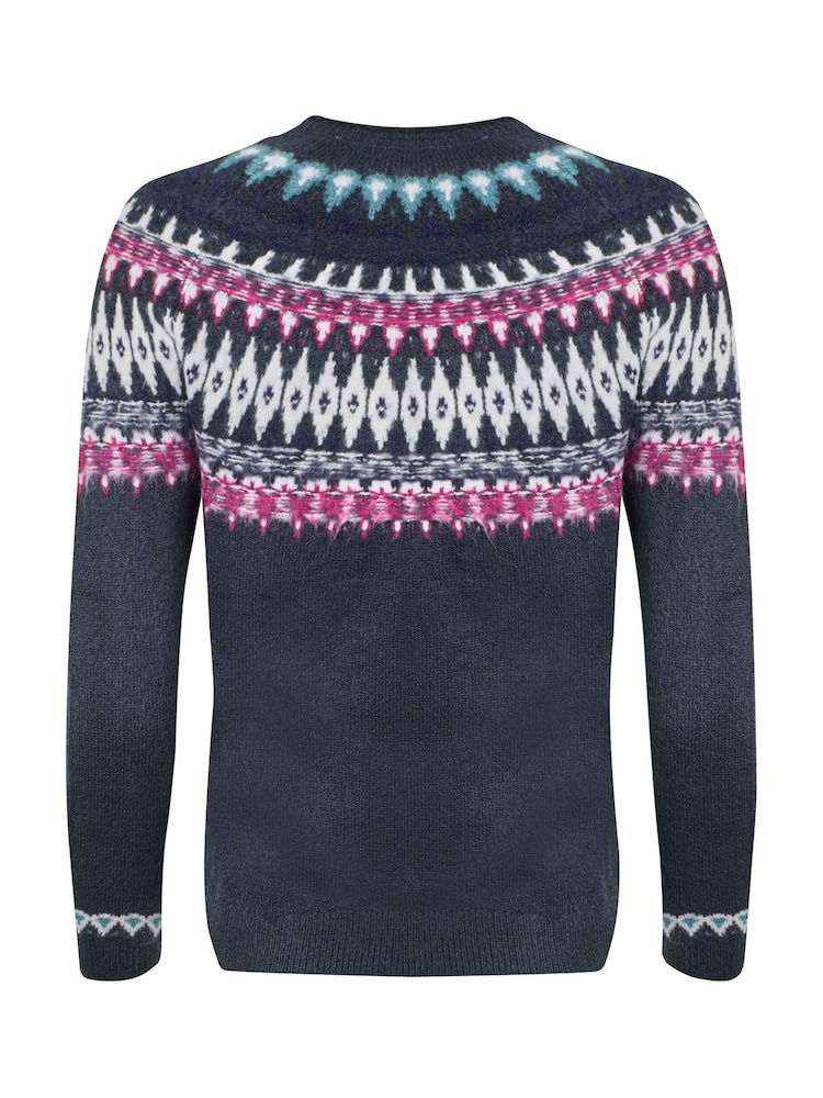 Weird Fish Blue Lowell Fair Isle Jumper - Image 7 of 7