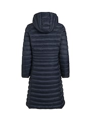 Weird Fish Blue Ravinia Lightweight Padded Long-Line Jacket - Image 8 of 8