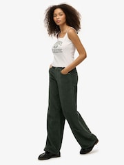Superdry Green Mid Rise Baggy Jumbo Cord Trouser - Image 2 of 8
