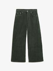Superdry Green Mid Rise Baggy Jumbo Cord Trouser - Image 7 of 8