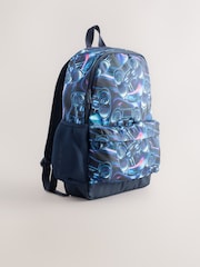 Black/ Blue Game Controller Printed Backpack - Image 1 of 6