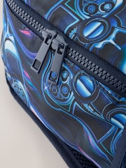 Black/ Blue Game Controller Printed Backpack - Image 6 of 6