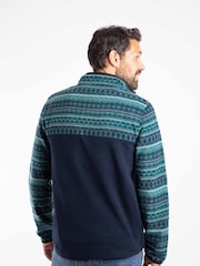 Weird Fish Green Gilbert Quarter  Zip Printed Microfleece - Image 2 of 7