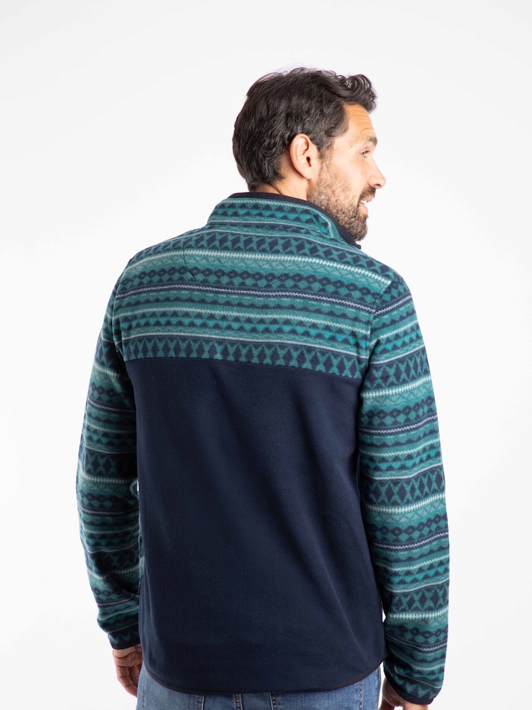 Weird Fish Green Gilbert Quarter  Zip Printed Microfleece - Image 2 of 7