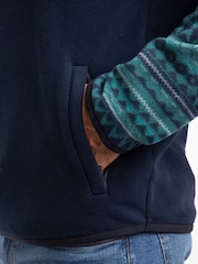 Weird Fish Green Gilbert Quarter  Zip Printed Microfleece - Image 5 of 7