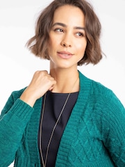 Weird Fish Blue Amiens Mixed Stitch Cardigan - Image 4 of 6