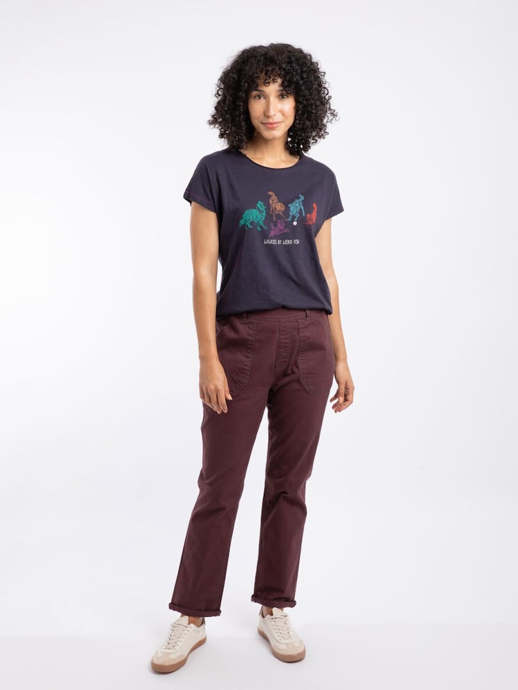 Weird Fish Red Malorri Chino Trousers - Image 1 of 7
