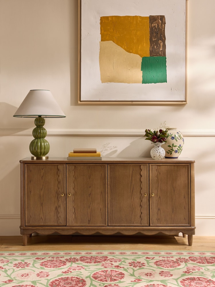 Nina Campbell Dark Oak Aubin Large Sideboard - Image 1 of 10 Nina Campbell Dark Oak Aubin Large Sideboard - Image 1 of 10