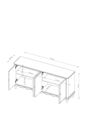 Nina Campbell Dark Oak Aubin Large Sideboard - Image 5 of 10