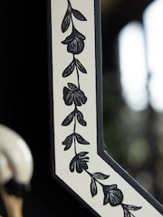 Rockett St George Ivory and Black Rose Noir Mirror - Image 6 of 7