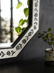 Rockett St George Ivory and Black Rose Noir Mirror - Image 7 of 7