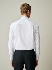 White Regular Fit Shirt Tie and Pin Set - Image 3 of 7