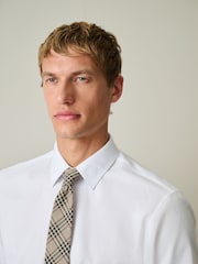 White Regular Fit Shirt Tie and Pin Set - Image 4 of 7
