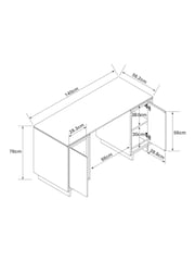 MADE.COM Oak Effect Kaci Storage Desk - Image 5 of 6