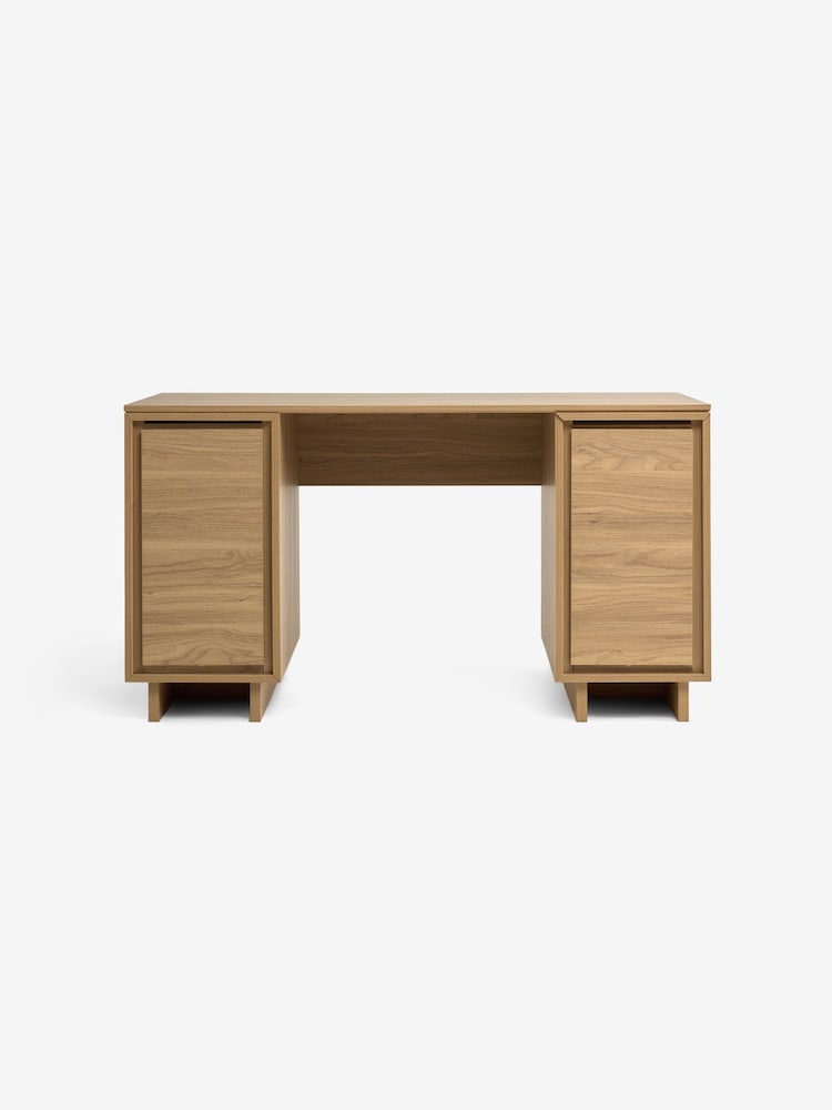 MADE.COM Oak Effect Kaci Storage Desk - Image 6 of 6 MADE.COM Oak Effect Kaci Storage Desk - Image 6 of 6