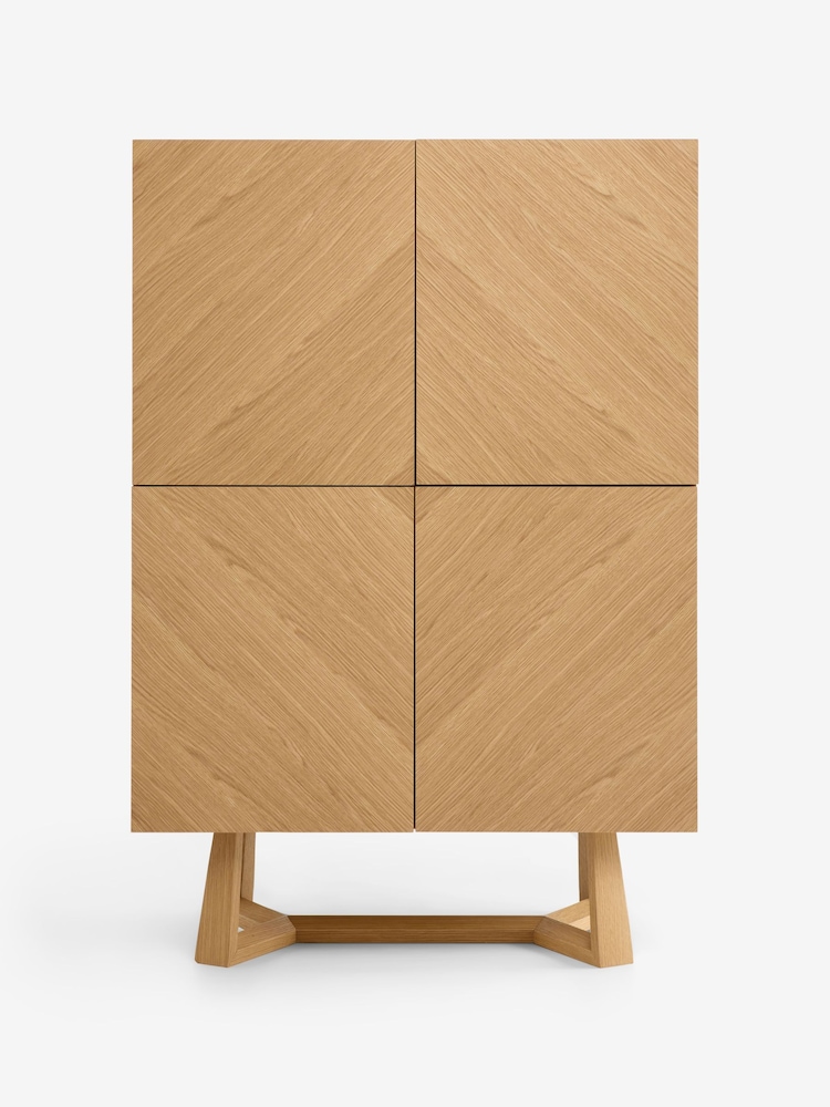 MADE.COM Oak Belgrave Tall Tall Sideboard - Image 1 of 2 MADE.COM Oak Belgrave Tall Tall Sideboard - Image 1 of 2