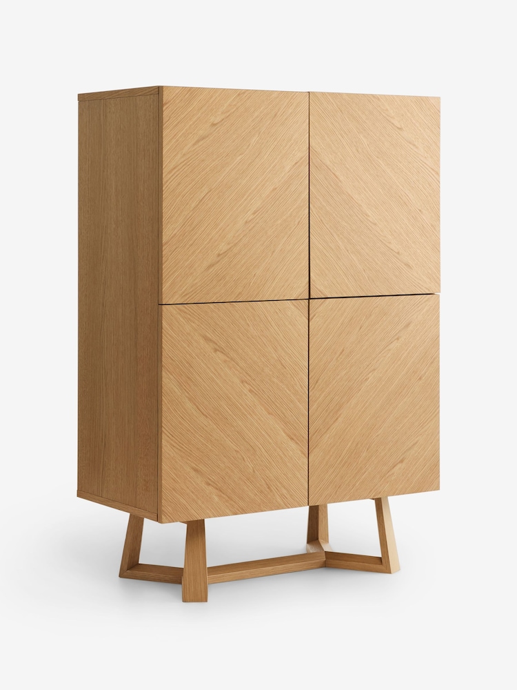 MADE.COM Oak Belgrave Tall Tall Sideboard - Image 2 of 2 MADE.COM Oak Belgrave Tall Tall Sideboard - Image 2 of 2