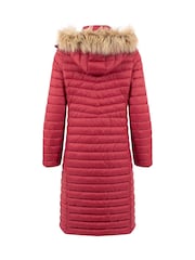 Weird Fish Red Kempley Lightweight Padded Midline Hooded Jacket - Image 7 of 7