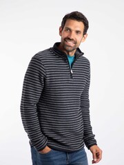 Weird Fish Shorling 1/4 Zip Striped Fleece - Imagem 1 de 8