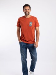 Weird Fish Orange Old Speckled Fin Back Print Artist T-Shirt - Image 3 of 6