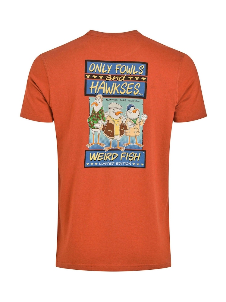 Weird Fish Orange Old Speckled Fin Back Print Artist T-Shirt - Image 6 of 6 Weird Fish Orange Old Speckled Fin Back Print Artist T-Shirt - Image 6 of 6
