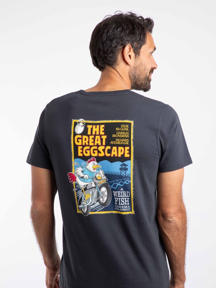 Weird Fish Blue The Great Eggscape Back Print Artist T-Shirt - Image 1 of 6