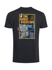 Weird Fish Blue The Great Eggscape Back Print Artist T-Shirt - Image 6 of 6