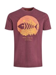 Weird Fish Purple Explorer Front Print Graphic T-Shirt - Image 5 of 6
