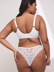 White Ultimate Support F-K Padded Strap Lace Non Pad Bra with Side Support - Image 3 of 4