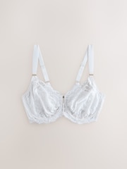 White Ultimate Support F-K Padded Strap Lace Non Pad Bra with Side Support - Image 5 of 9