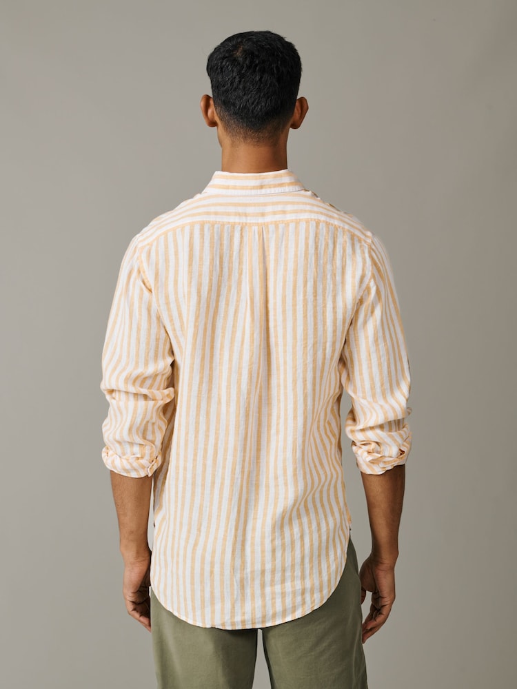 イエロー - Aubin Worlaby リネンシャツ - 画像 2 / 5