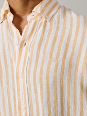 イエロー - Aubin Worlaby リネンシャツ - 画像 4 / 5