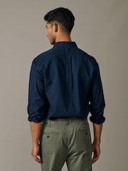 Aubin ブルー Grainsby リネン コットン シャツ - 画像 2 / 4