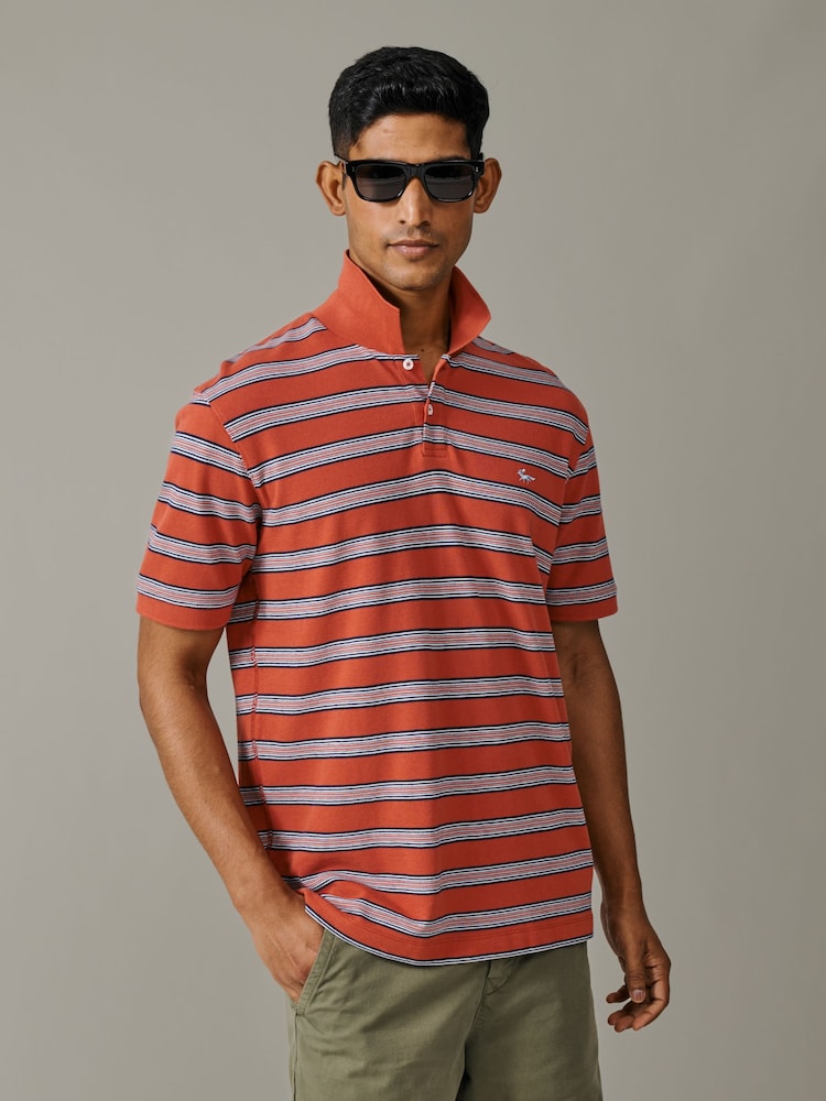 Aubin Blair Yarn Dyed Pique Polo Shirt - Image 1 of 6
